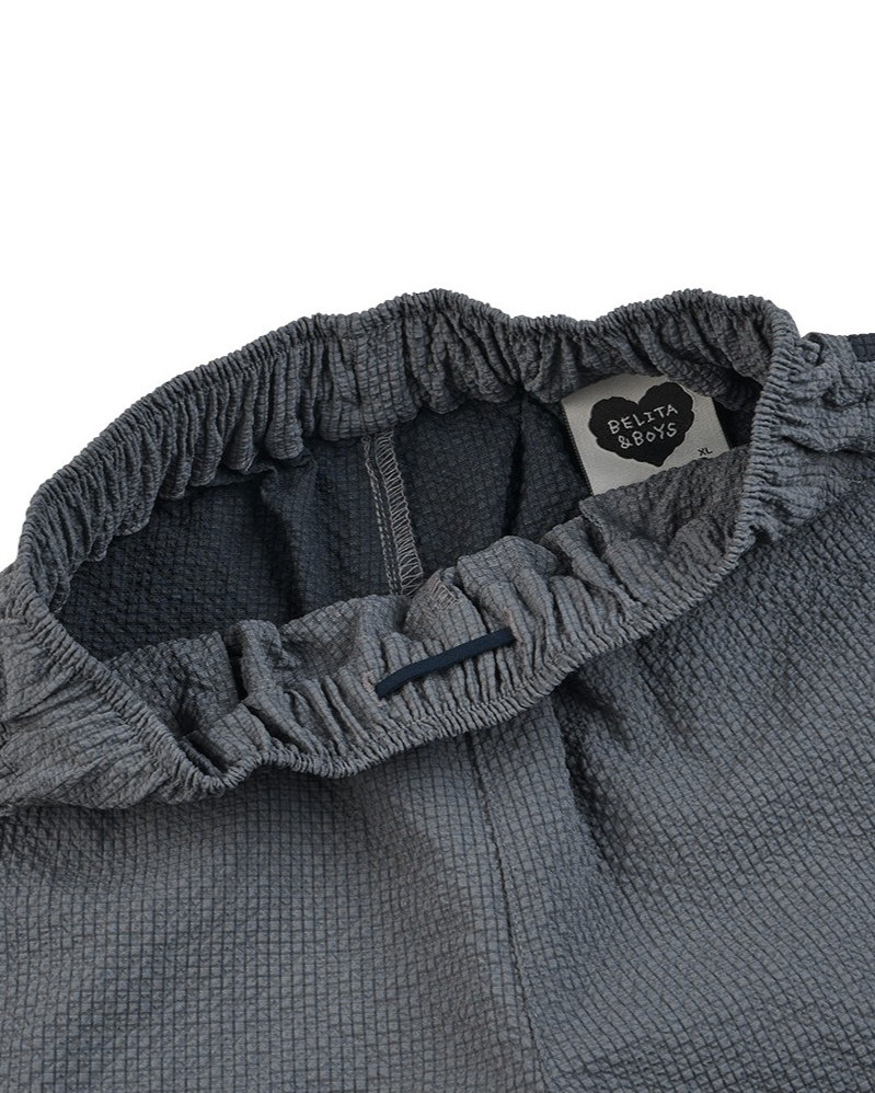 Grey BB Heart Color Block Polysucker Crop Pants