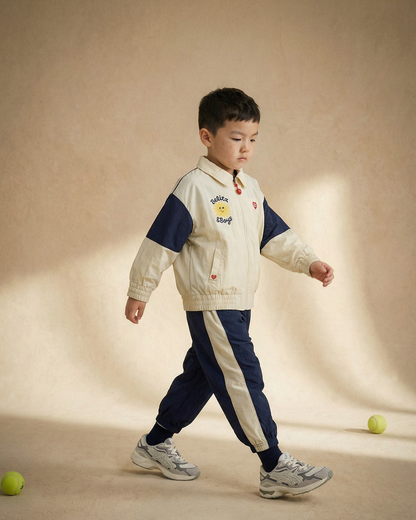 Navy BB Heart Color Block Jogger