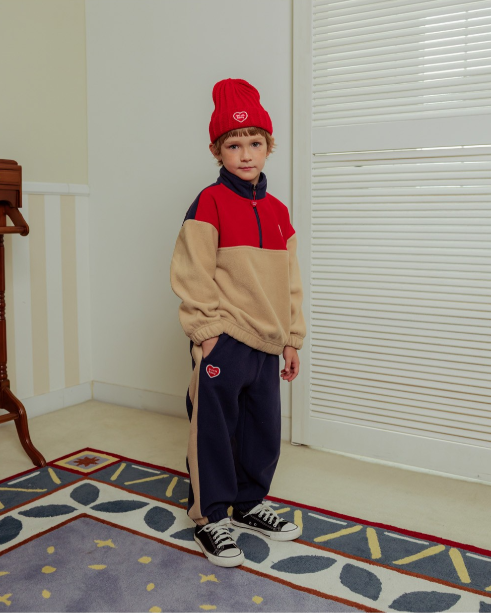 Red BB Heart Short Beanie