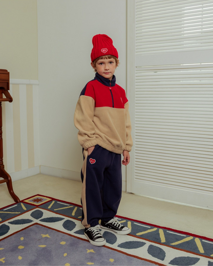 Red BB Heart Short Beanie