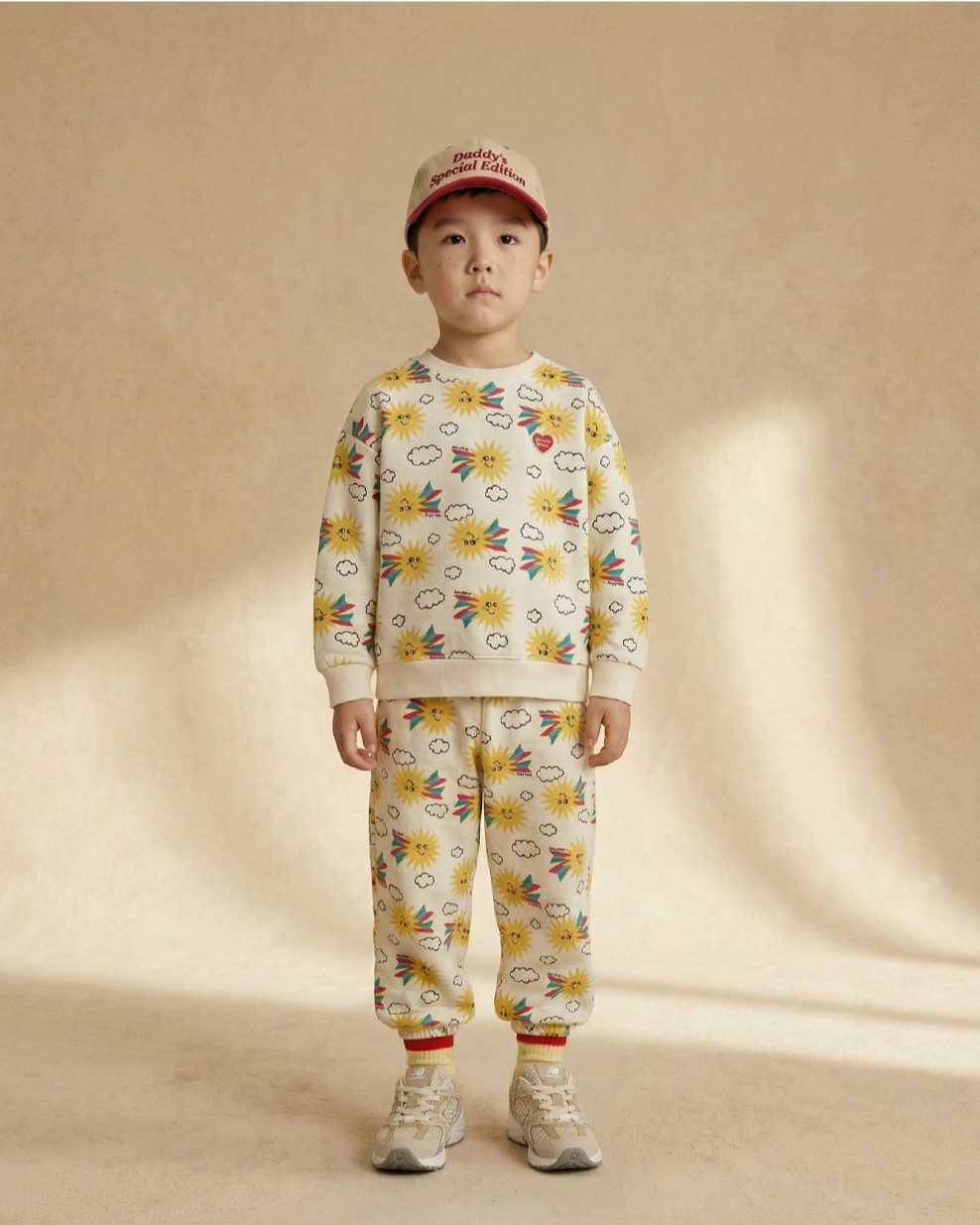 [SET] Cream Sun Pattern Jogger