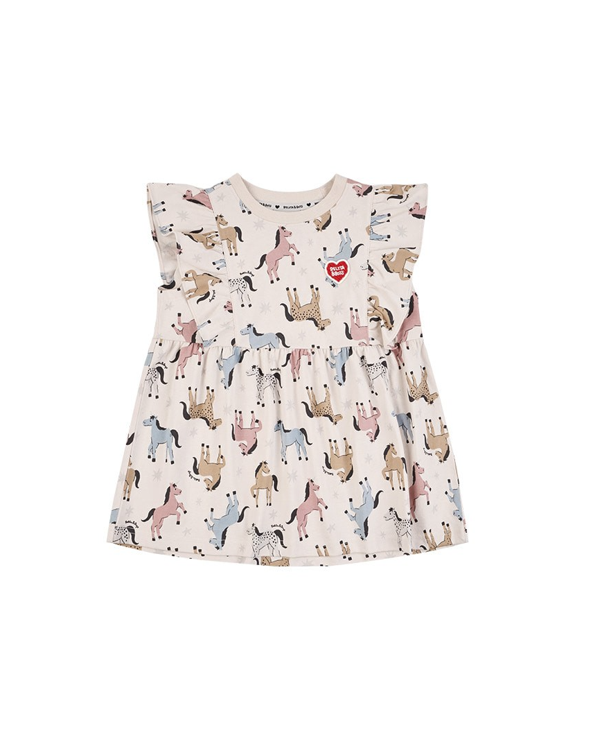 [GIRL SET] Light Pink Horse Pattern Blouse & Shorts