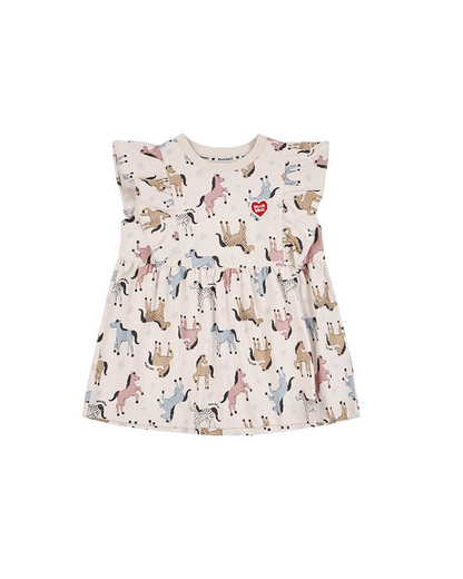 [GIRL SET] Light Pink Horse Pattern Blouse & Shorts