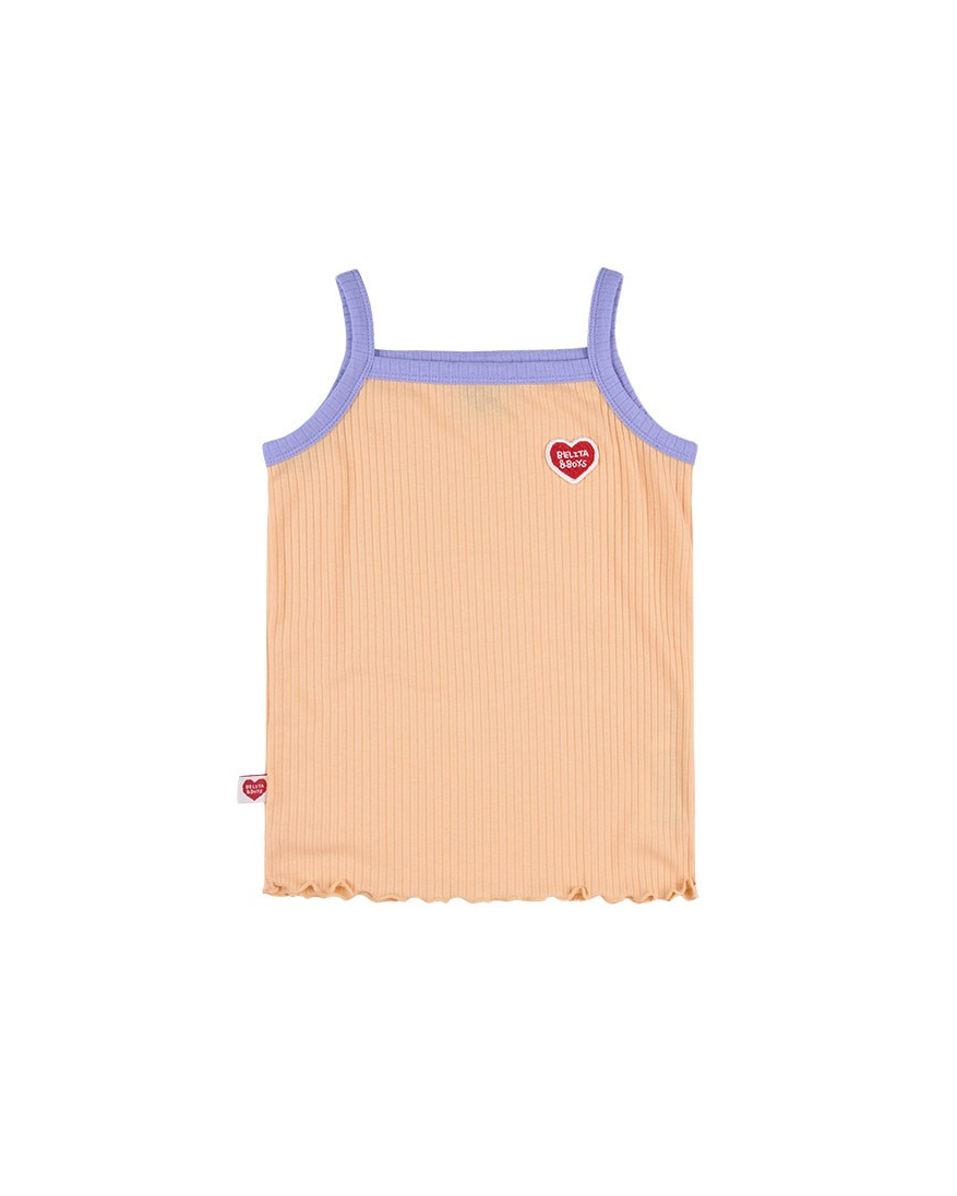 [GIRL SET] Orange BB Heart Two-Tone Sleeveless One Mile