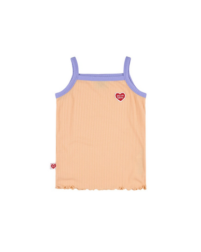 [GIRL SET] Orange BB Heart Two-Tone Sleeveless One Mile