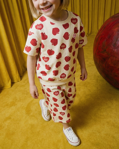 [SET] Red Bubble Apple Pattern Crop