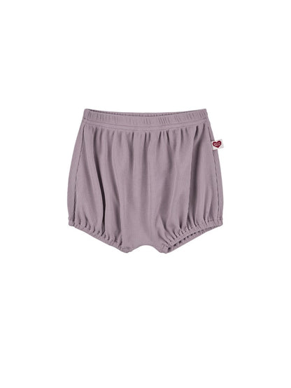 [BABY SET] Cream Smile Heart Color Block Waffle Shorts