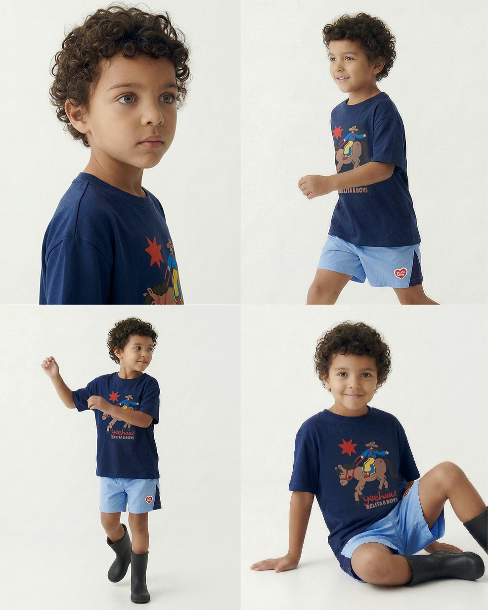 Navy Cowboy Short Sleeve Tee