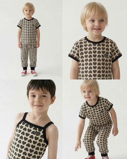 Charcoal BB Heart Pattern One Mile Jogger