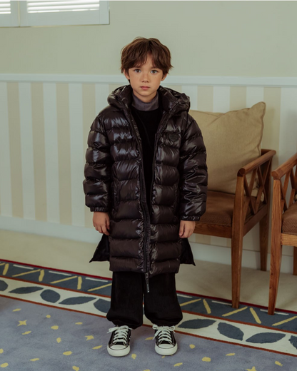 Black BB Heart Duck Down Long Jumper