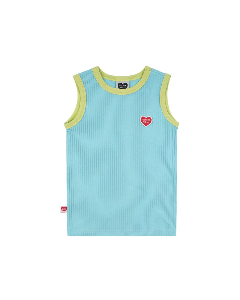 [SET] Light Blue BB Heart Two-Tone Sleeveless One Mile
