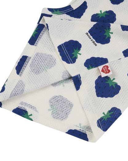 [BABY SET] Blue Berry Pattern Mesh Sleeveless Shorts