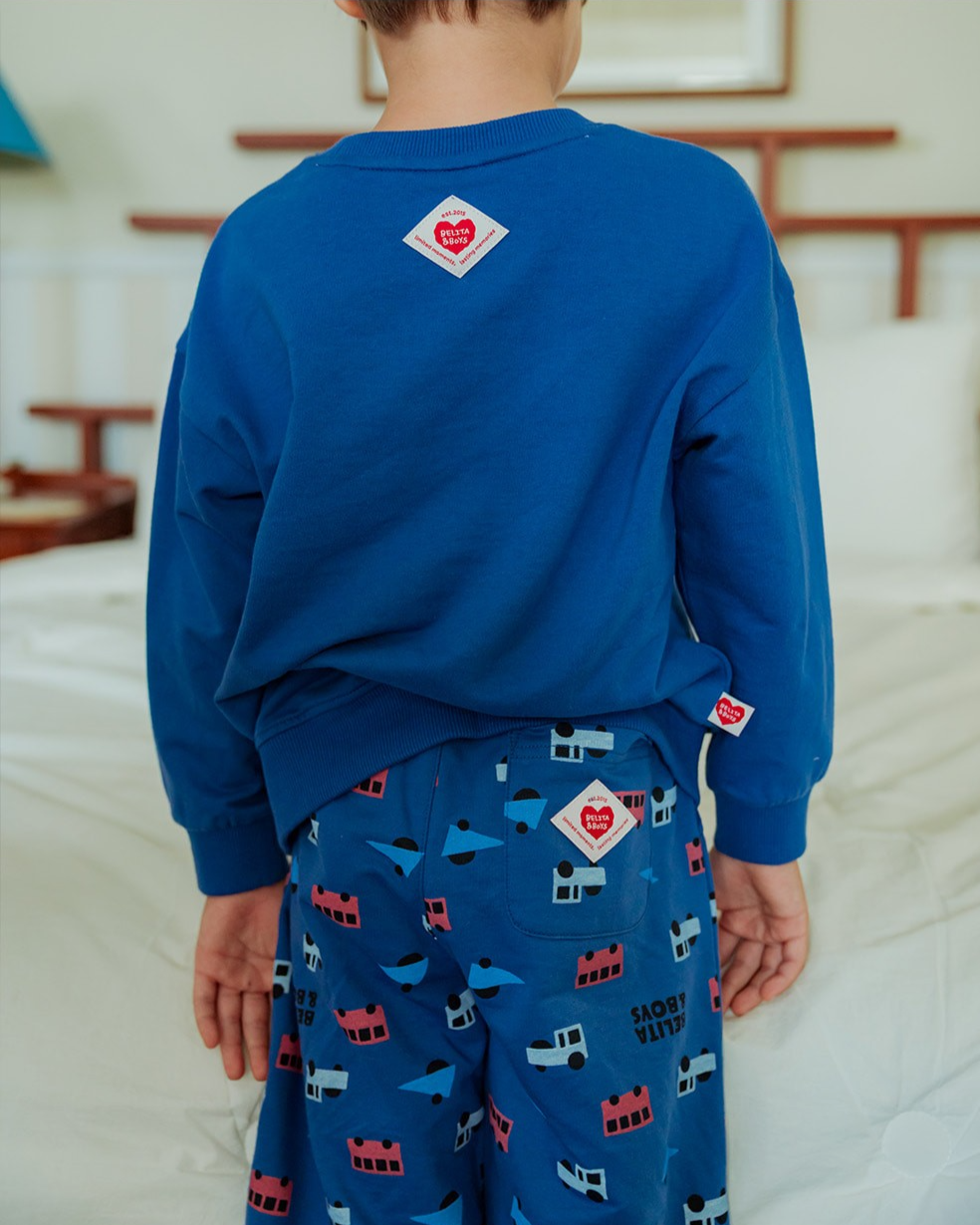 [SET] Blue Bus and Truck Pattern Jogger