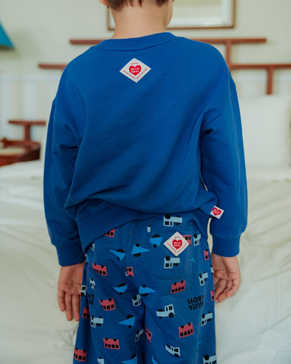 [SET] Blue Bus and Truck Pattern Jogger