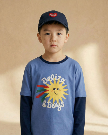 Navy Sun Layered Long Sleeve