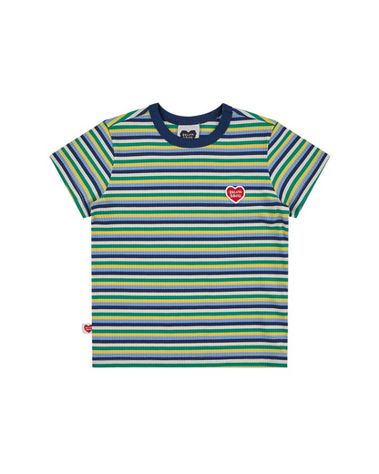 [SET] Blue Colorful Stripe Short One Mile