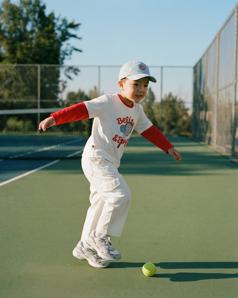 Red Tennis Layered Long Sleeve