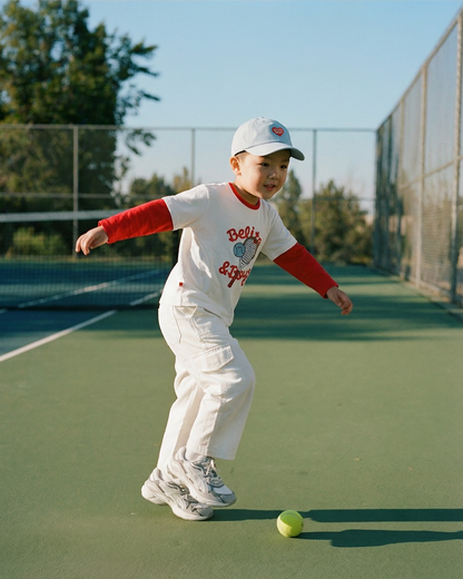 Red Tennis Layered Long Sleeve