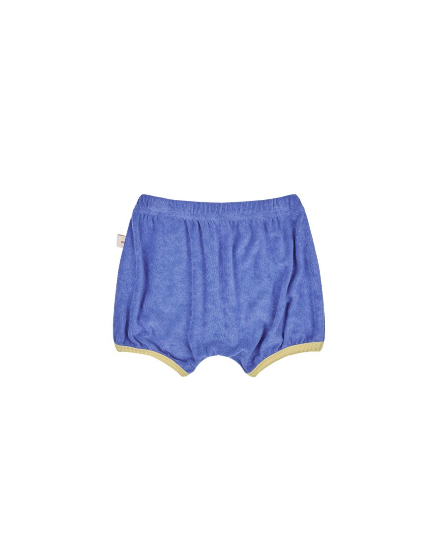 [BABY SET] Yellow Bubble Apple Color Block Terry Shorts