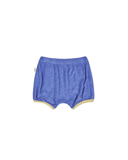 [BABY SET] Yellow Bubble Apple Color Block Terry Shorts