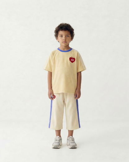 Yellow Bubble Apple Terry Mid Sleeve