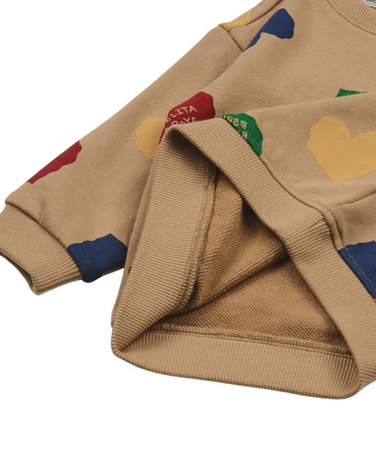 [BABY SET] Camel BB Color Heart Pattern Jogger