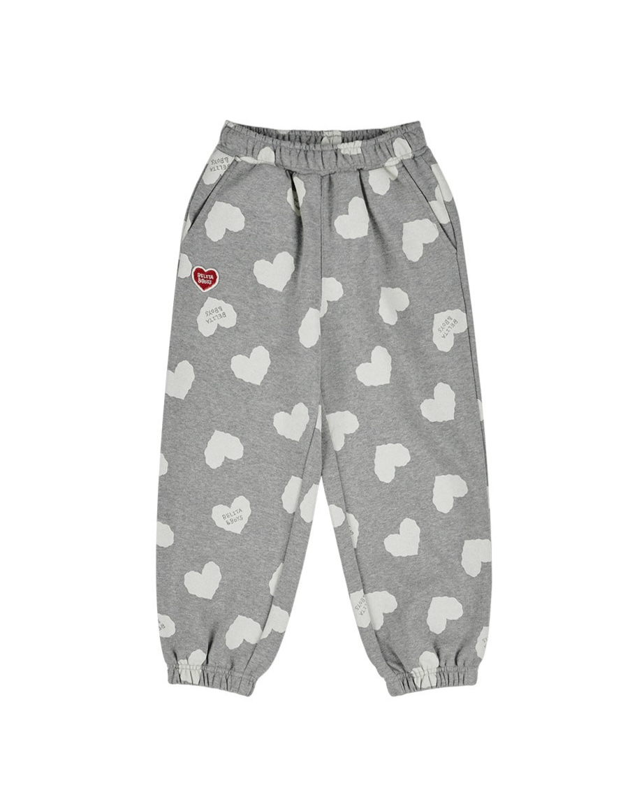 [SET] Grey BB Heart Pattern Jogger