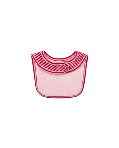 [BABY SET] Red Stripe Rib Jumpsuit & Bib & Bonnet