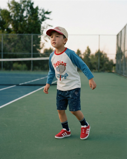 Blue Tennis Raglan Long Sleeve