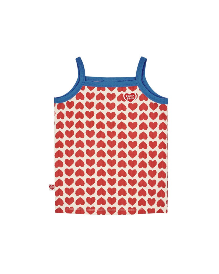 Red BB Heart Pattern One Mile Sleeveless
