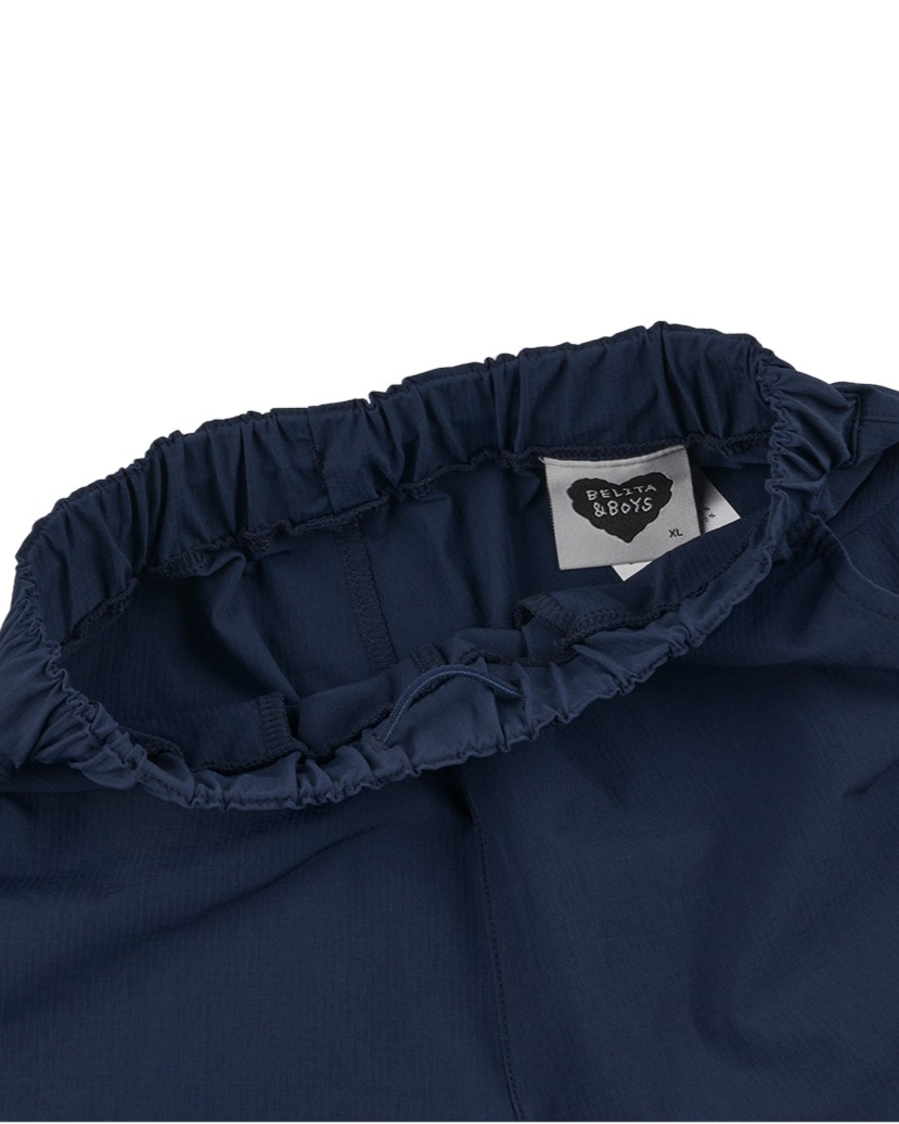 Navy BB Heart Nylon Shorts