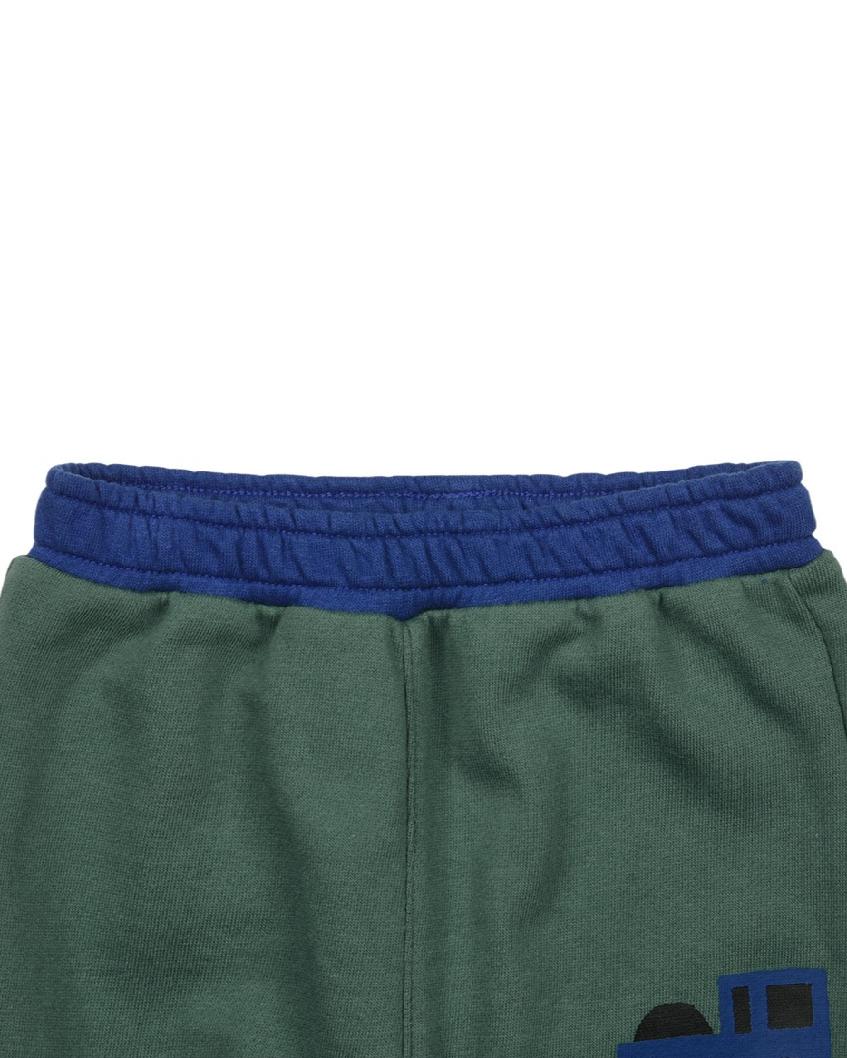 [BABY SET] Blue Bus Color Block Jogger