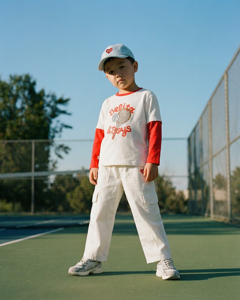 Red Tennis Layered Long Sleeve