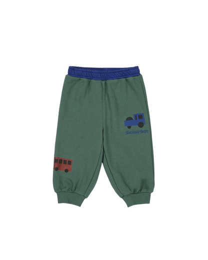 [BABY SET] Blue Bus Color Block Jogger