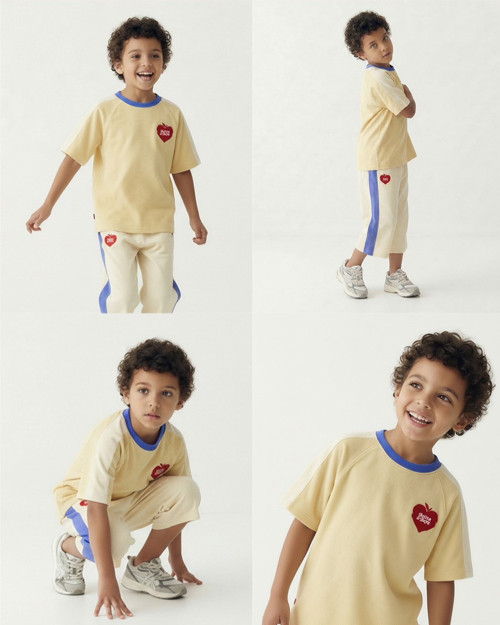 Yellow Bubble Apple Terry Mid Sleeve
