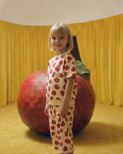 [SET] Red Bubble Apple Pattern Crop