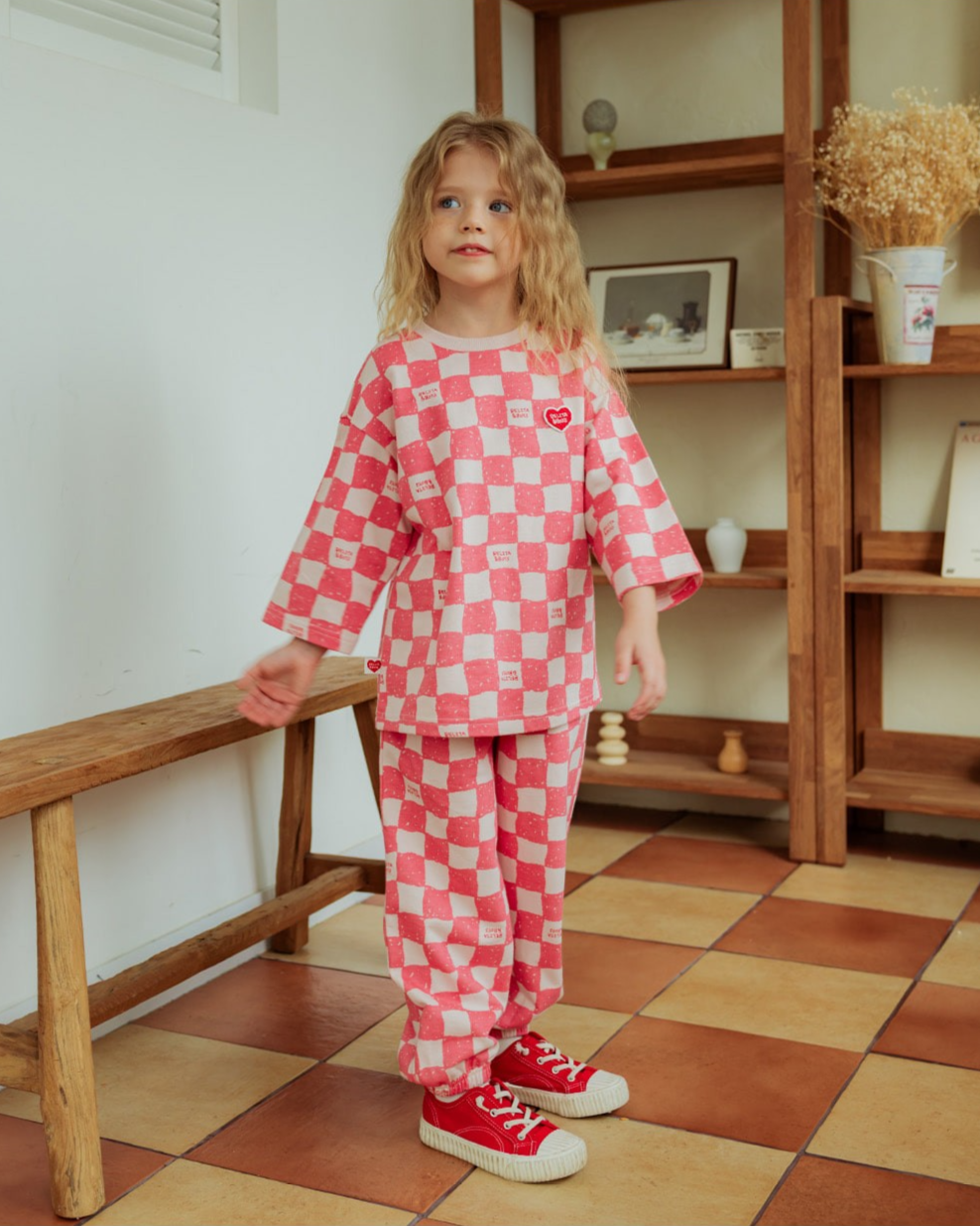 [SET] Pink Checkerboard Jogger