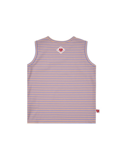 [SET] Violet BB Heart Stripe Sleeveless Shorts
