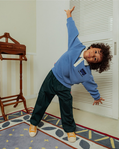 Light Blue Bus Collar Knit Sweater