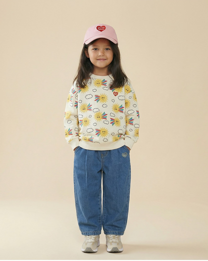 Blue BB Heart Balloon Denim Pants