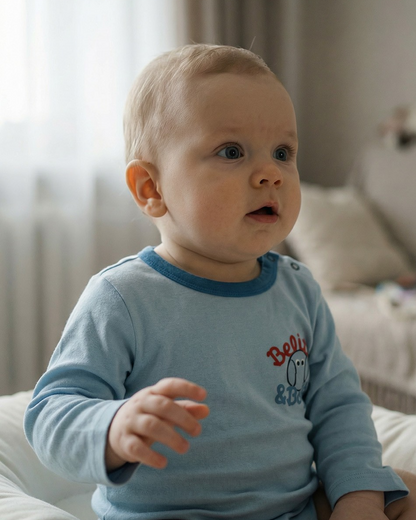 BABY Light Blue Tennis Bodysuit