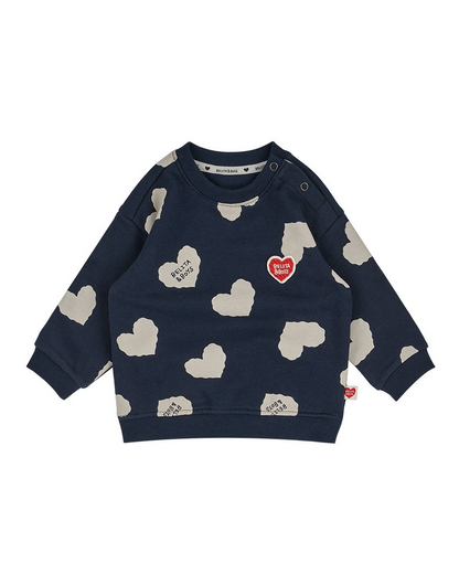 [BABY SET] Navy BB Heart Pattern Jogger
