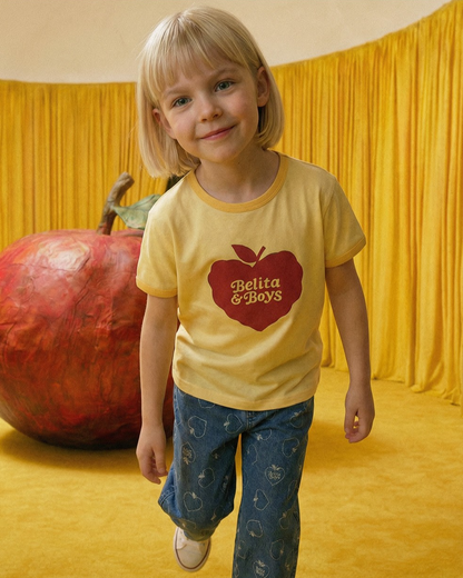 Yellow Bubble Apple Short Sleeve