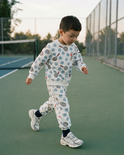 [SET] Ivory Tennis Pattern Jogger