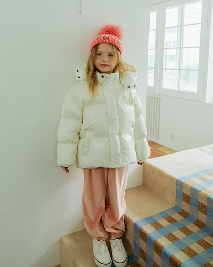 Pink BB Heart Pompom Beanie