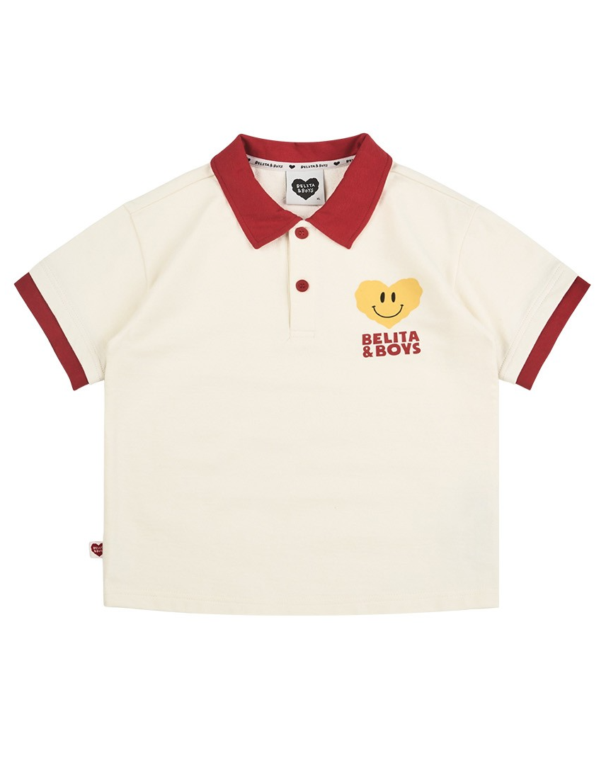 Red Smile Heart Collar Shirt
