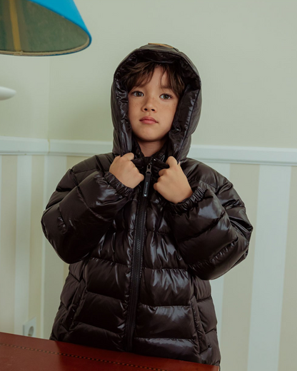 Black BB Heart Duck Down Long Jumper