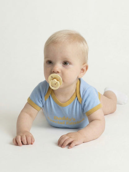 BABY Light Blue Daddy Short Bodysuit