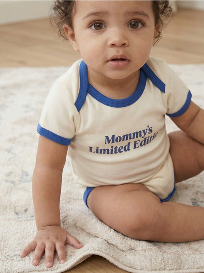 BABY Cream Mommy Short Bodysuit