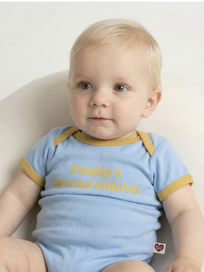 BABY Light Blue Daddy Short Bodysuit